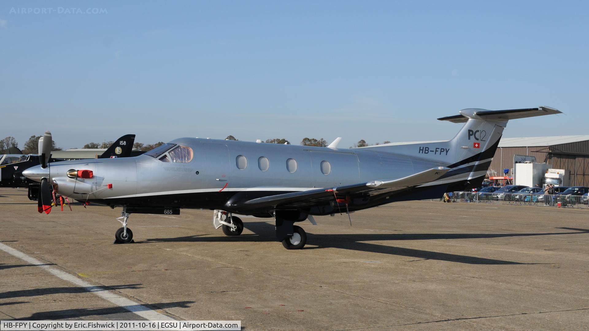 HB-FPY, 2005 Pilatus PC-12/47 C/N 685, 1. HB-FPY at Duxford Autumn Air Show, October, 2011