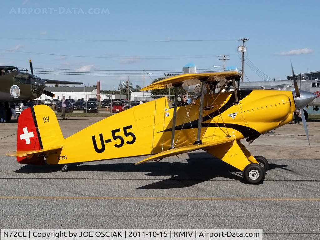 N72CL, 1972 Lamb CJ-1 C/N 747, leaving Millville