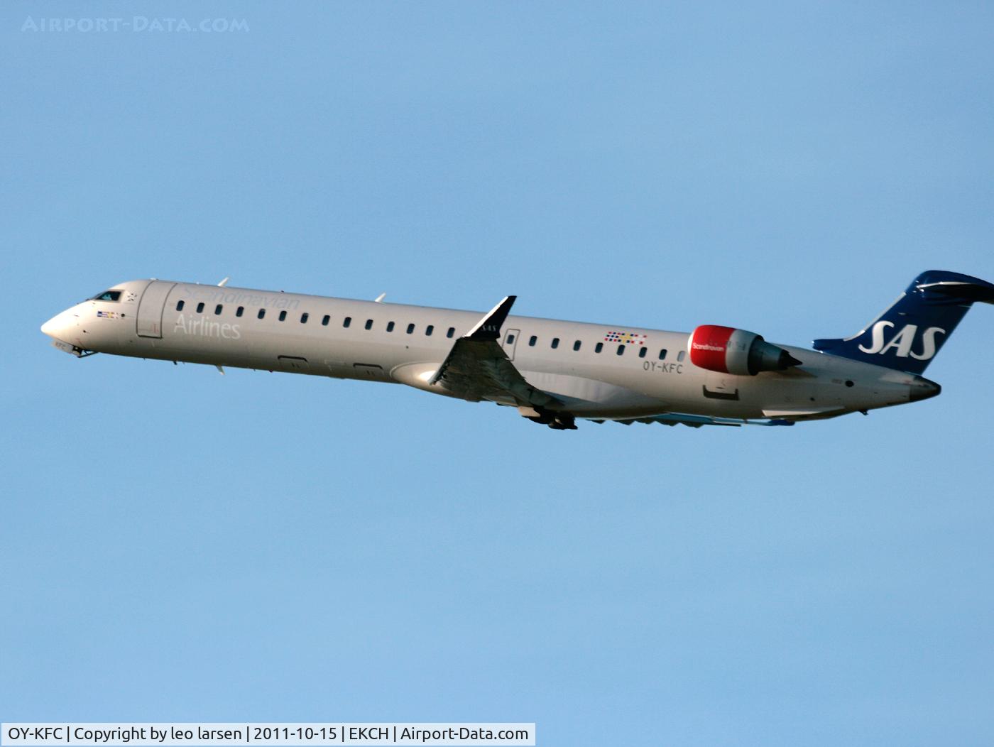 OY-KFC, 2009 Bombardier CRJ-900 (CL-600-2D24) C/N 15218, T/O R-22R CPH Kastrup Copenhagen