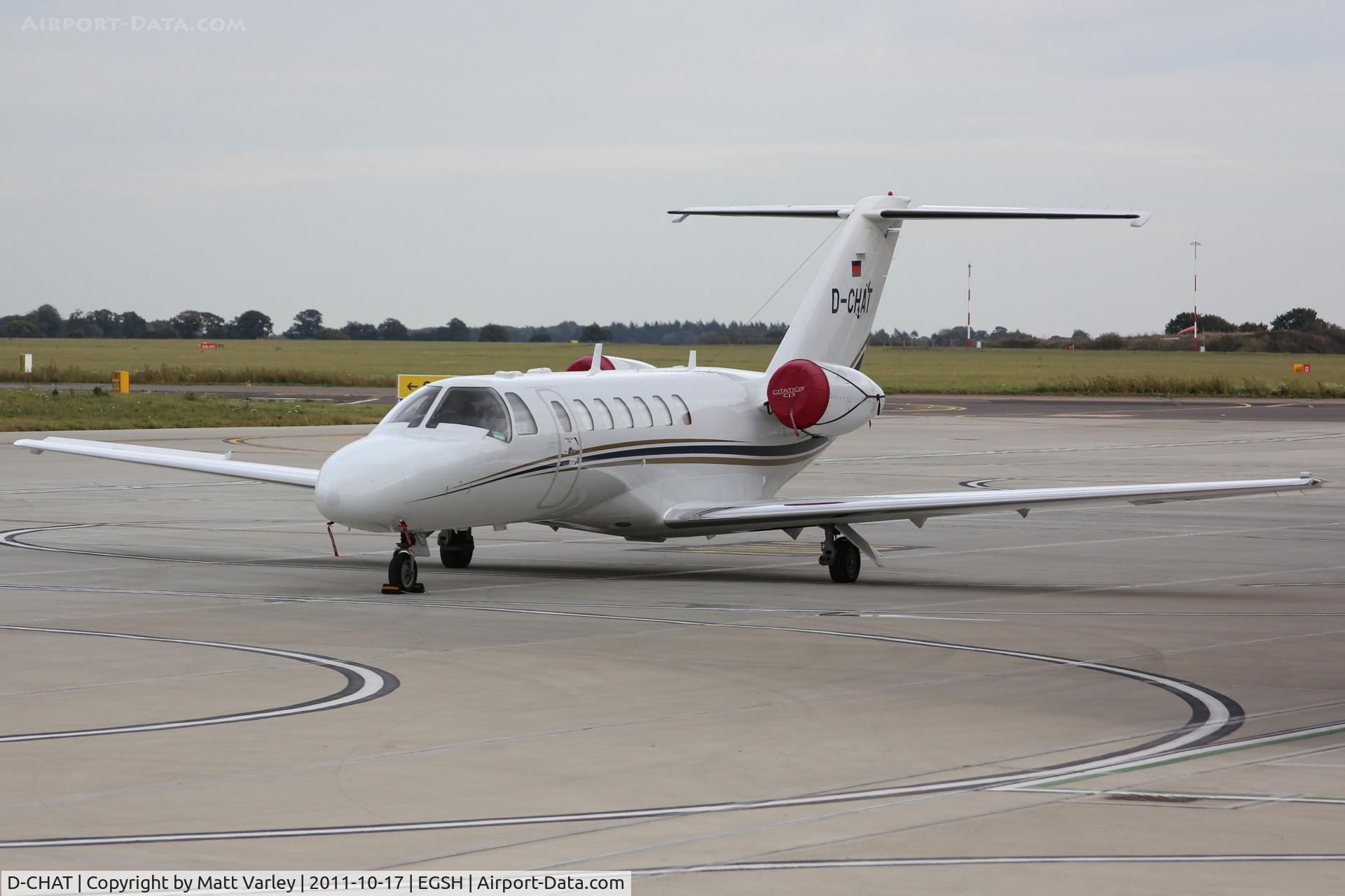 D-CHAT, 2008 Cessna 525B CitationJet CJ3 C/N 525B-0255, Sat on stand at Saxon Air.