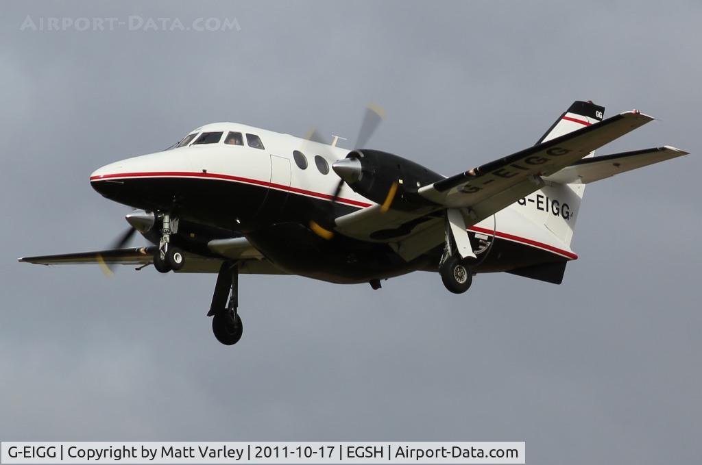 G-EIGG, 1987 British Aerospace BAe-3112 Jetstream 31 C/N 773, Arriving at EGSH.