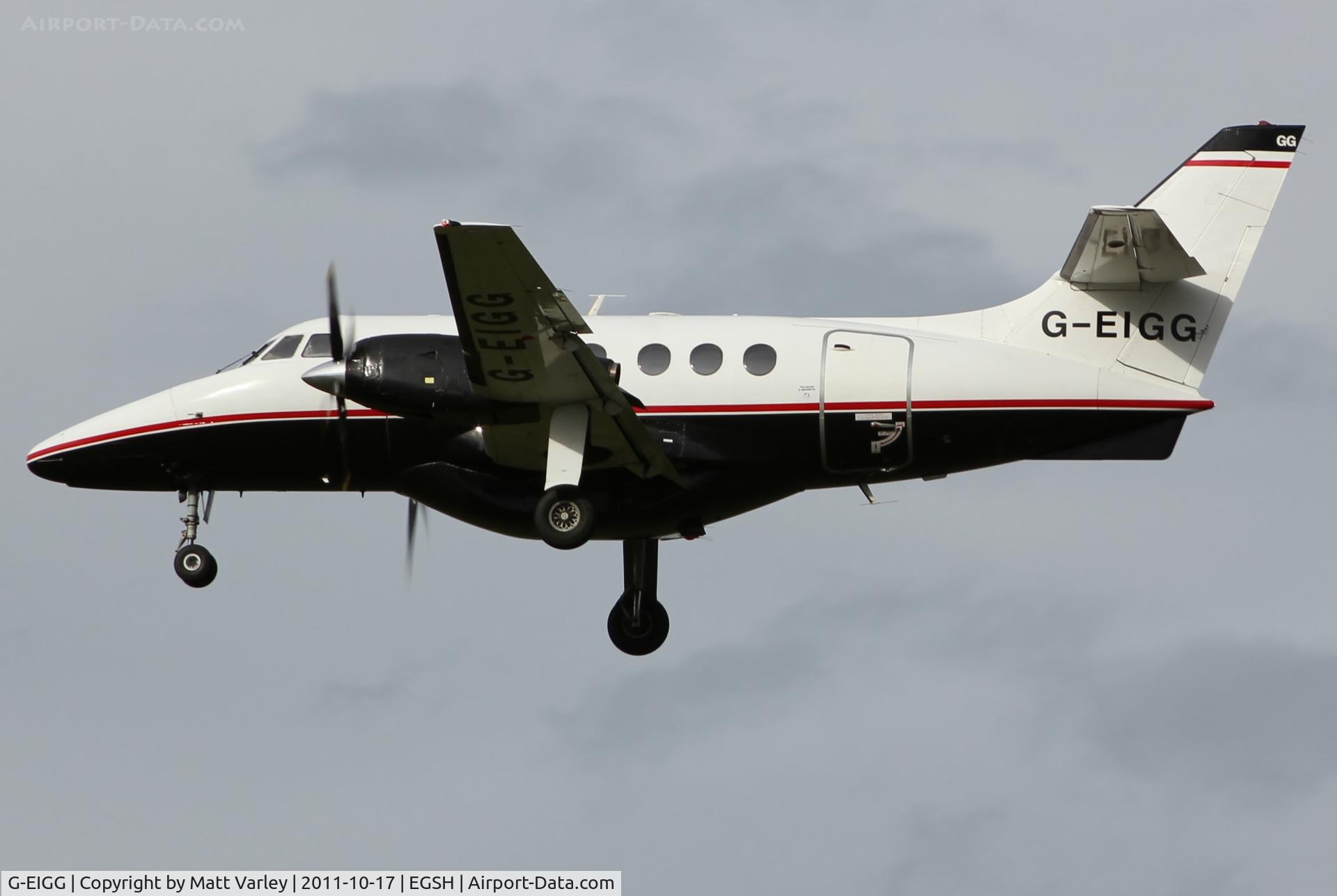 G-EIGG, 1987 British Aerospace BAe-3112 Jetstream 31 C/N 773, Arriving at EGSH.