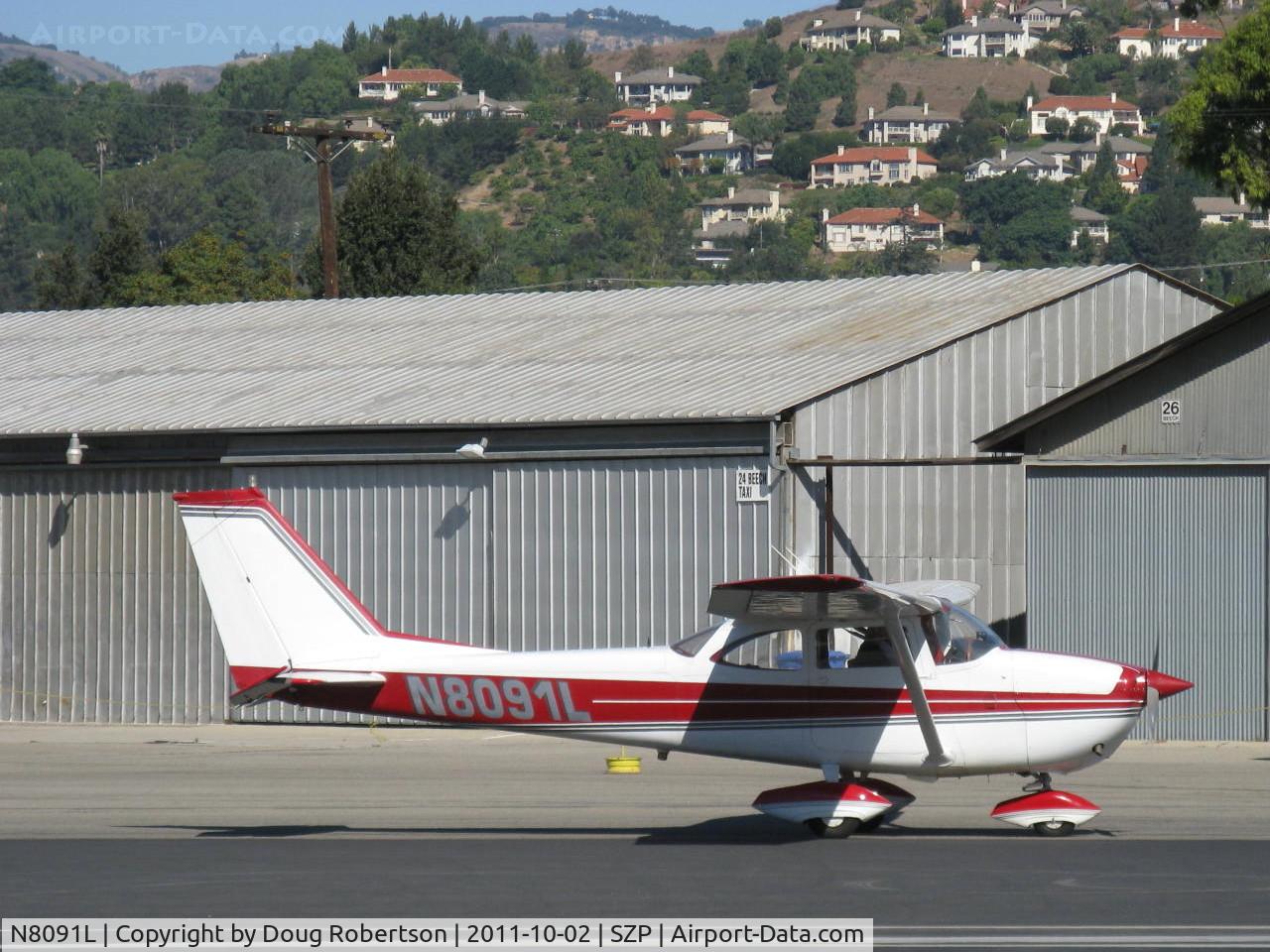 N8091L, 1967 Cessna 172H C/N 17256291, 1967 Cessna 172H SKYHAWK, Continental O-300 145 Hp, taxi to 22