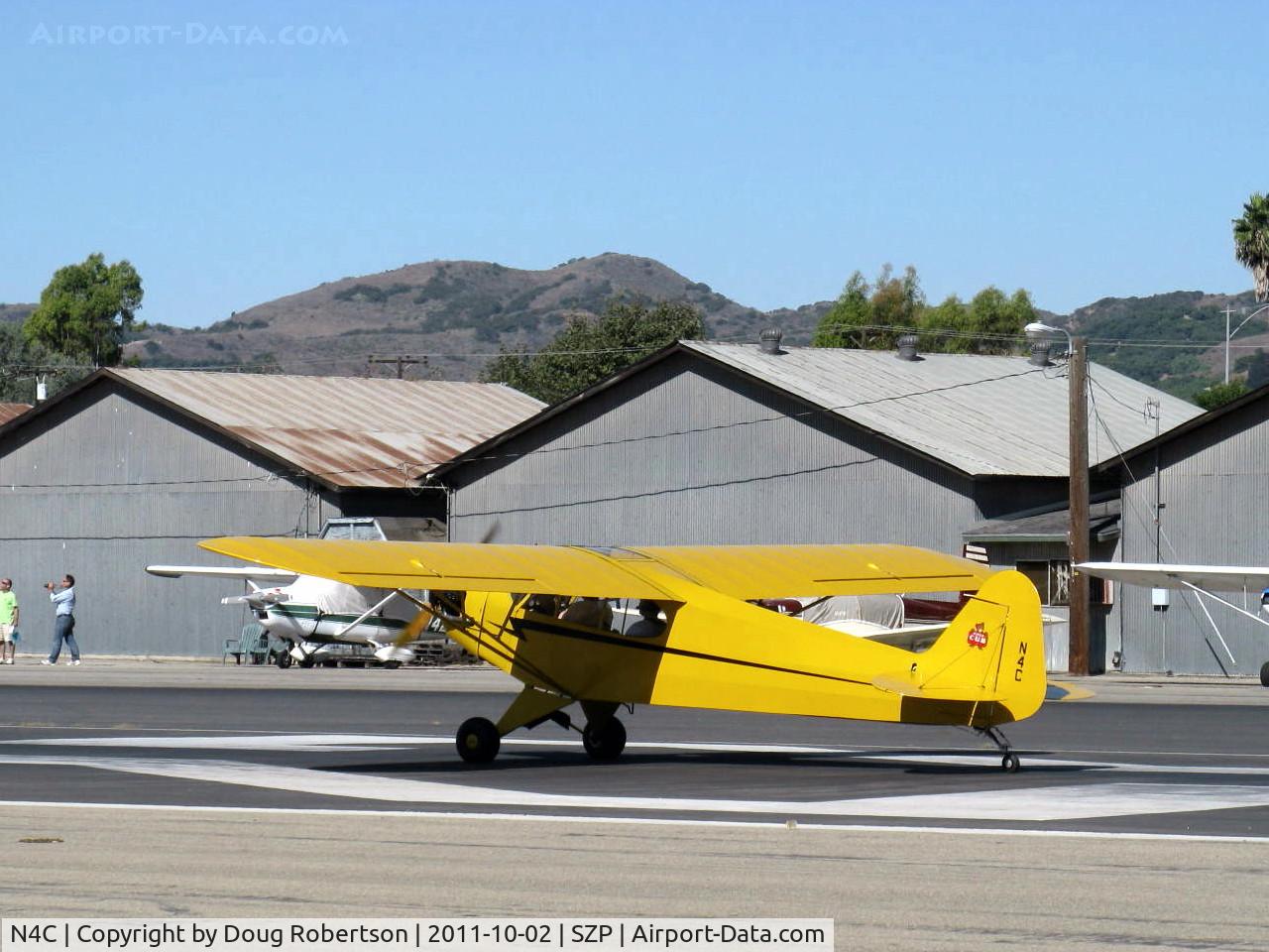 N4C, 1947 Piper J3C-65 Cub Cub C/N 22804, 1947 Piper J3C-65 CUB, Continental A&C65 65 Hp, takeoff roll Rwy 22