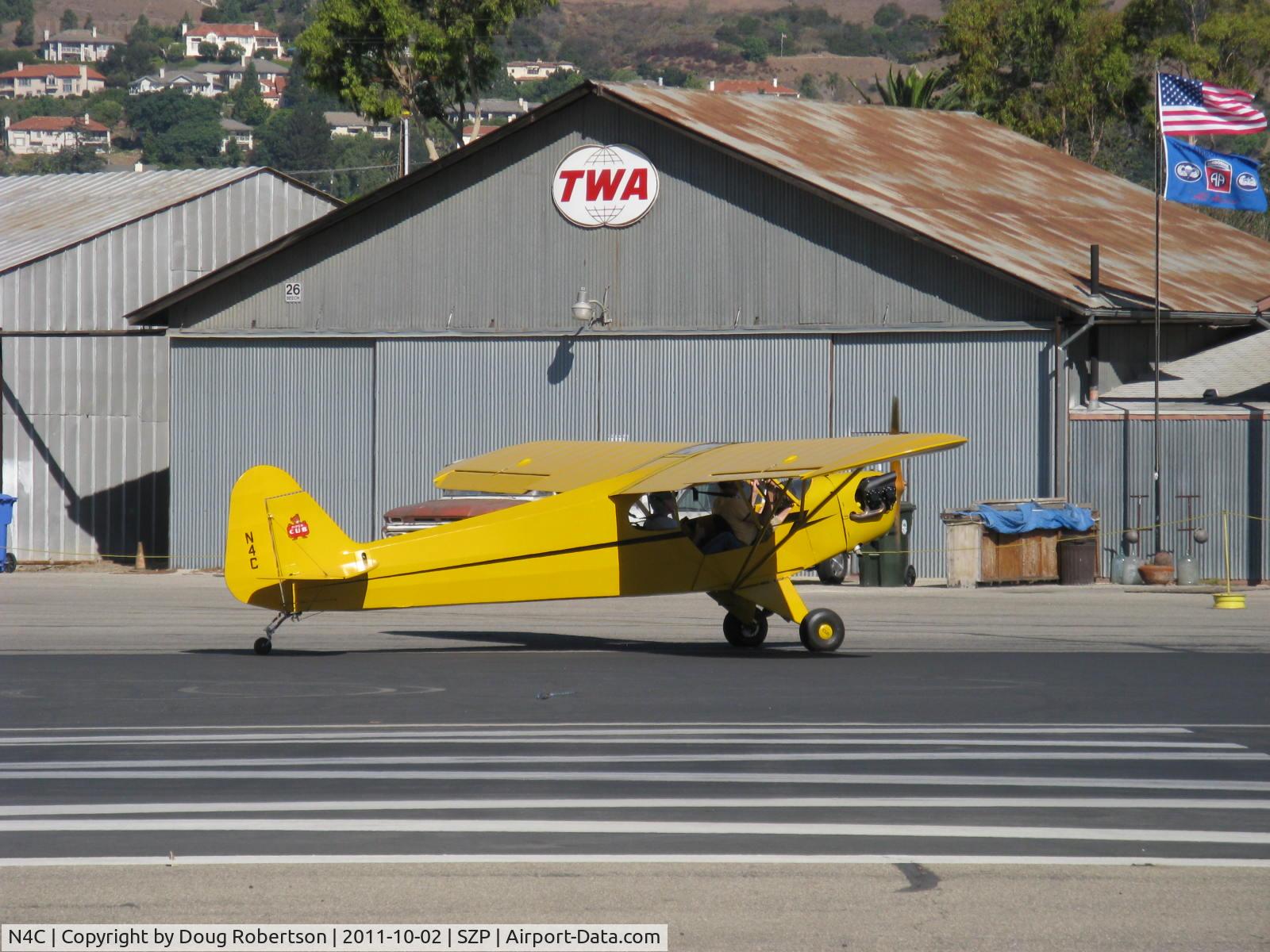 N4C, 1947 Piper J3C-65 Cub Cub C/N 22804, 1947 Piper J3C-65 CUB, Continental A&C65 65 Hp, holding short 22