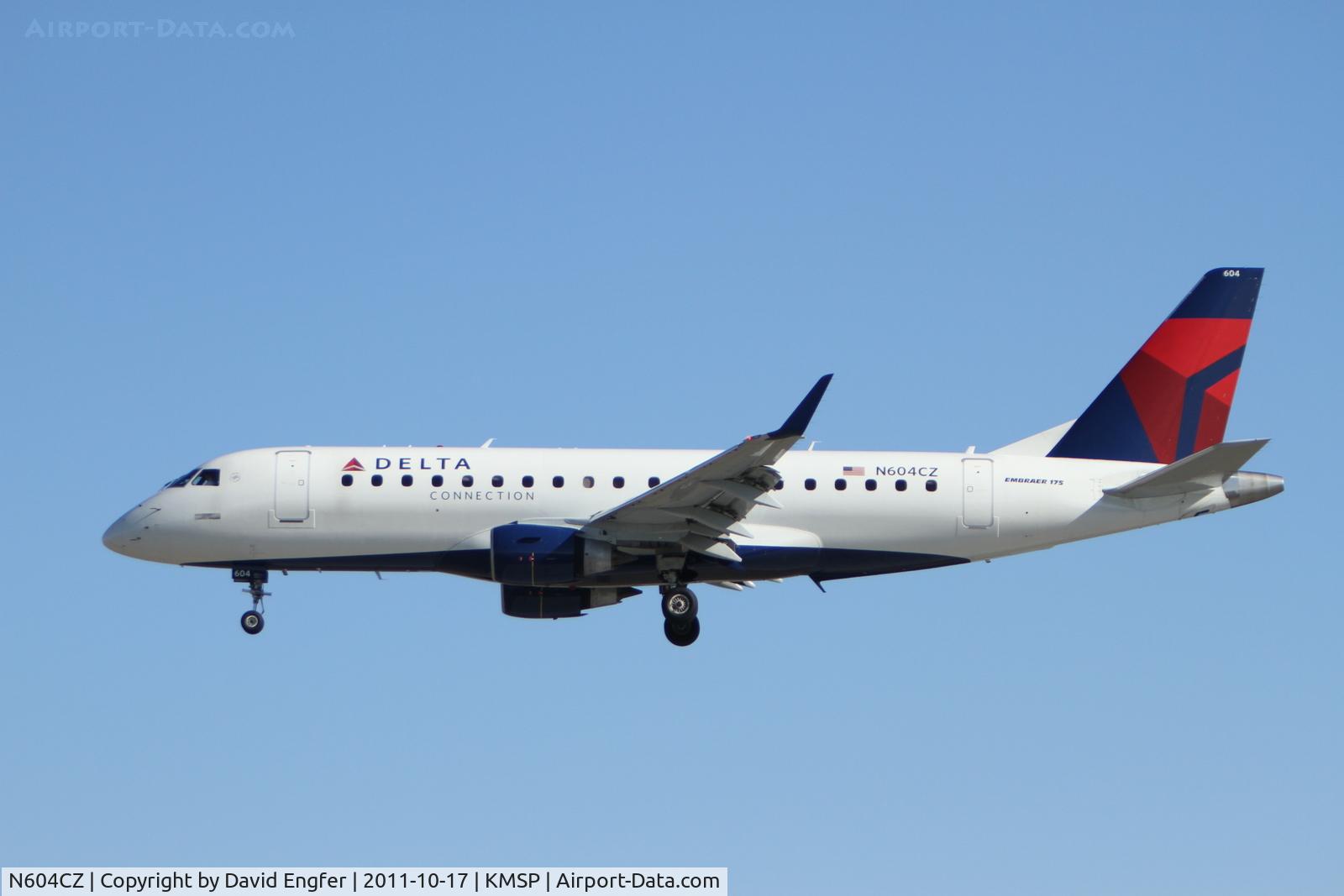 N604CZ, 2007 Embraer 175LR (ERJ-170-200LR) C/N 17000181, @ KMSP