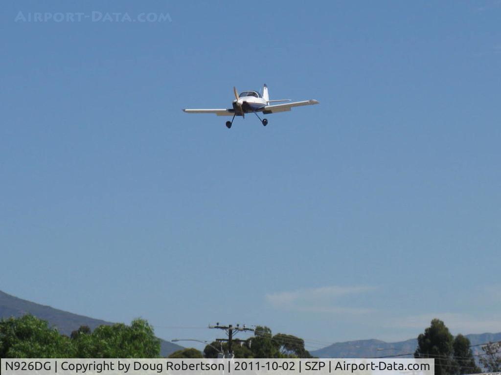 N926DG, 2000 Vans RV-6 C/N 20473, 2000 Gorton VAN's RV-6, Lycoming O-320, on final Rwy 22