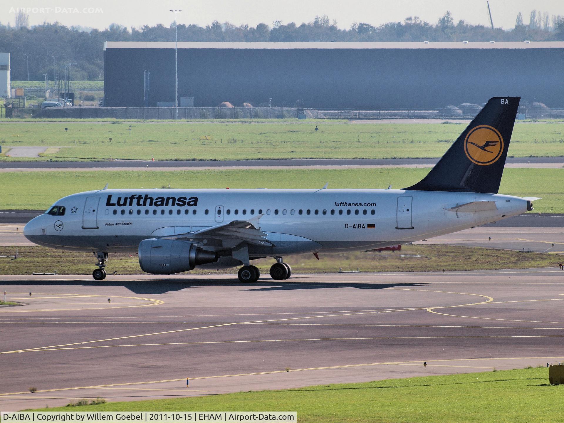 D-AIBA, 2009 Airbus A319-114 C/N 4141, Taxi to the runway of Schiphol Airport