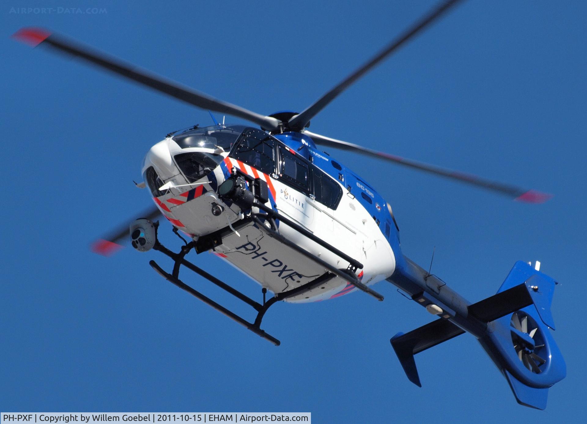 PH-PXF, 2009 Eurocopter EC-135P-2+ C/N 0809, Flightover the promenade of Schiphol Airport