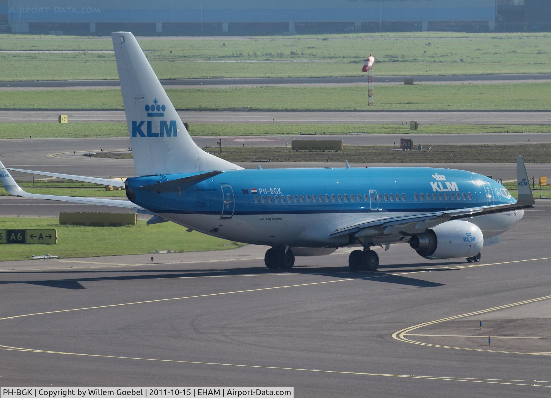 PH-BGK, 2010 Boeing 737-7K2 C/N 38054, Taxi to the runway of Schiphol Airport