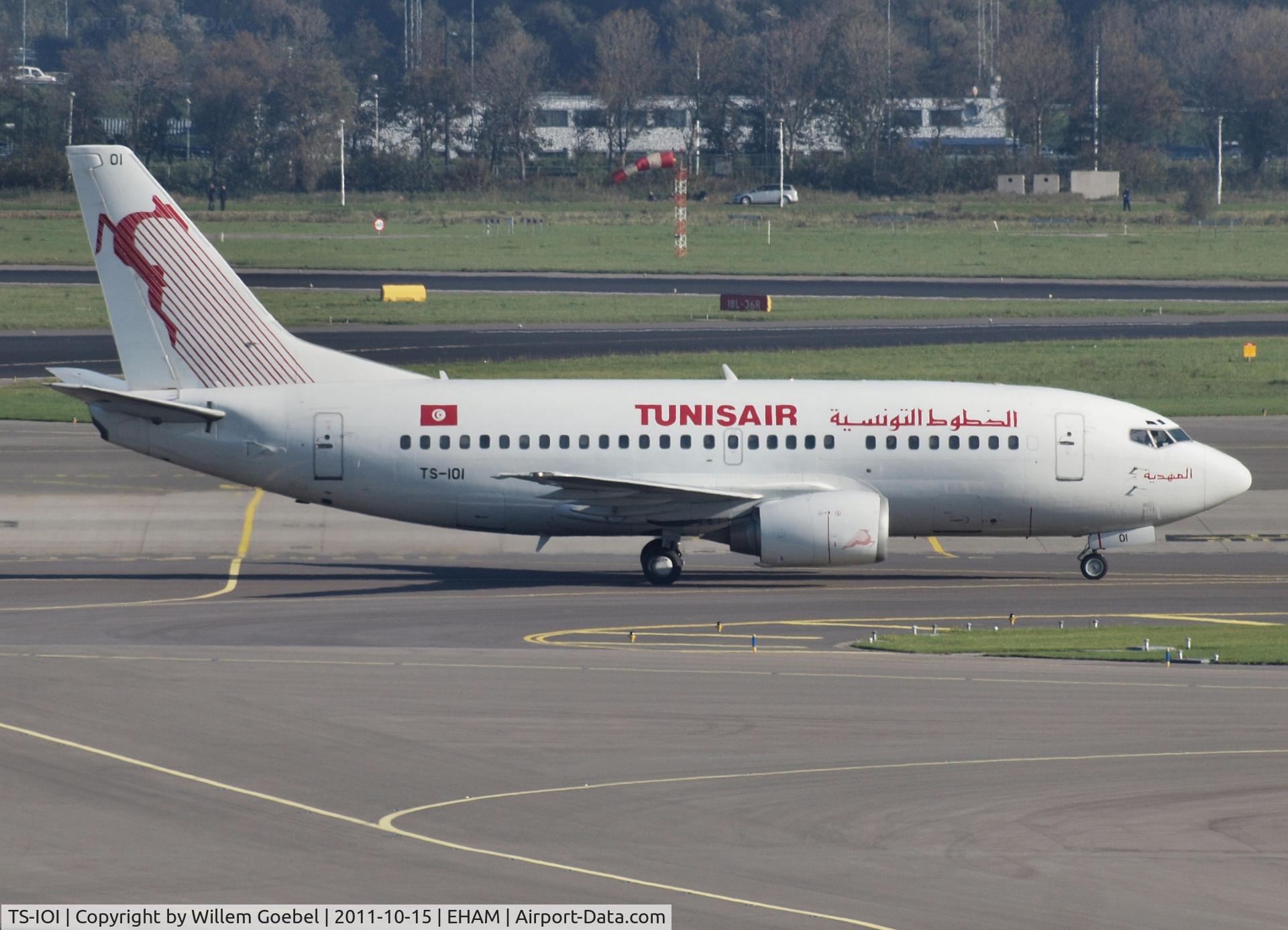 TS-IOI, 1994 Boeing 737-5H3 C/N 27257, Taxi to the gate of Schiphol Airport