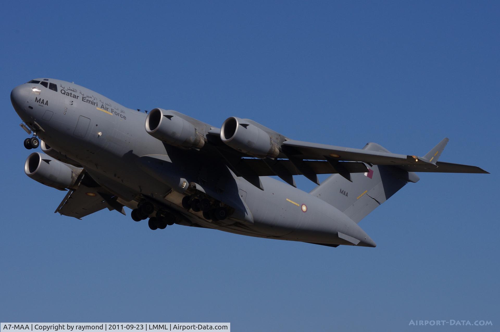 A7-MAA, 2009 Boeing C-17A Globemaster III C/N F-208/QA-1, C17 A7-MAA Qatari Air Force