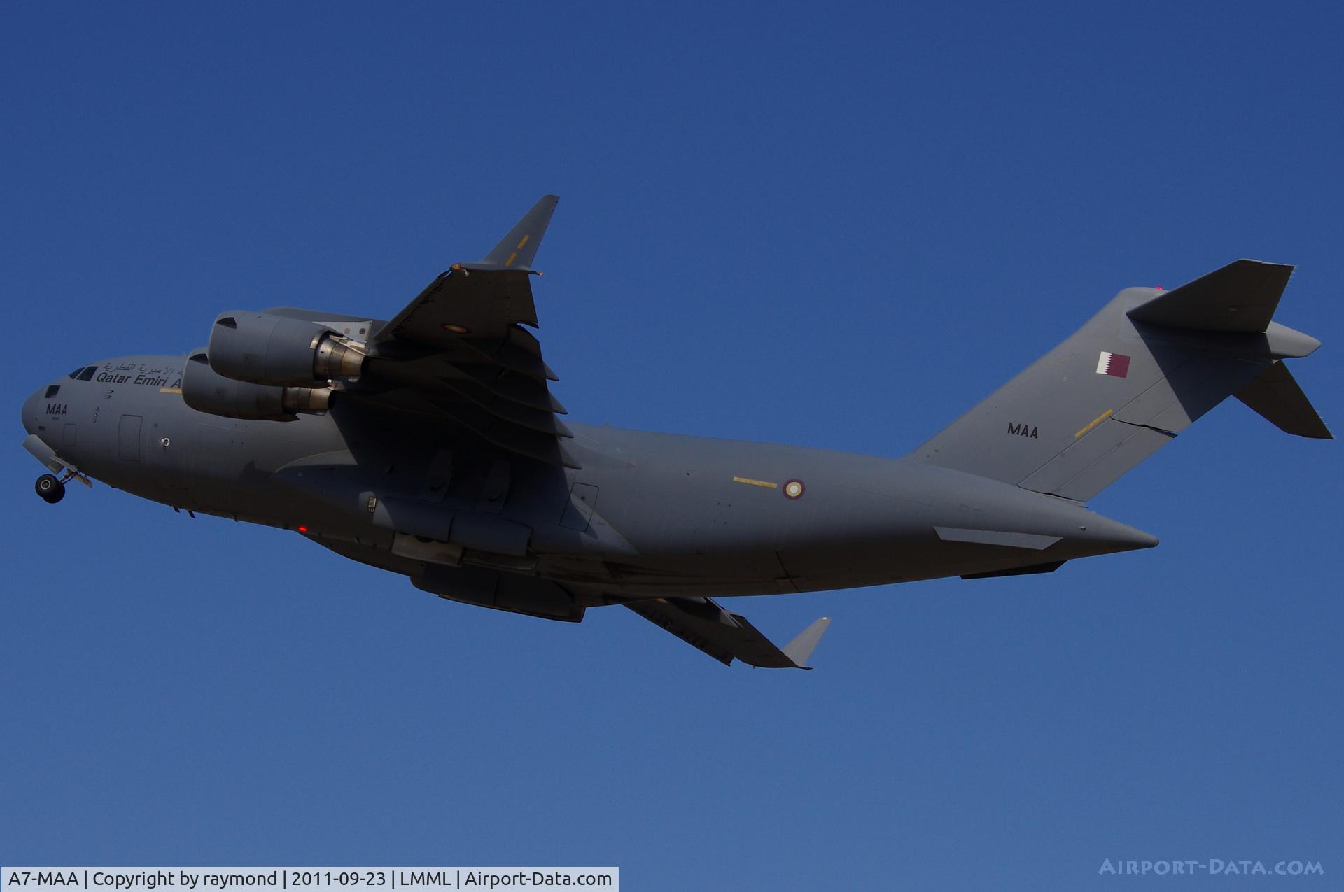 A7-MAA, 2009 Boeing C-17A Globemaster III C/N F-208/QA-1, C17 A7-MAA Qatari Air Force