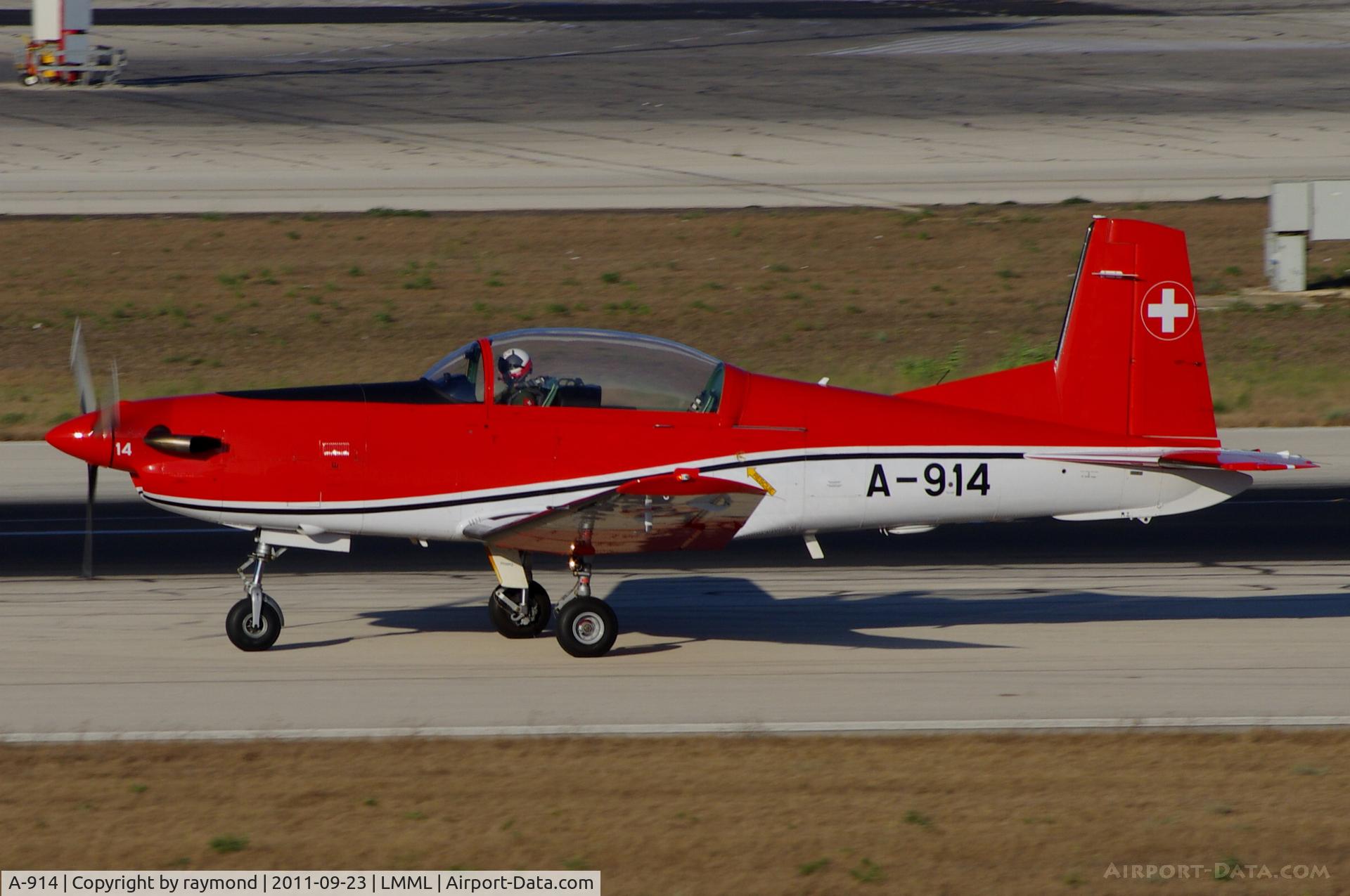 A-914, 1982 Pilatus PC-7 Turbo Trainer C/N 322, Pilatus PC7 A-914 Swiss Team participated in the Malta International Airshow 2011.