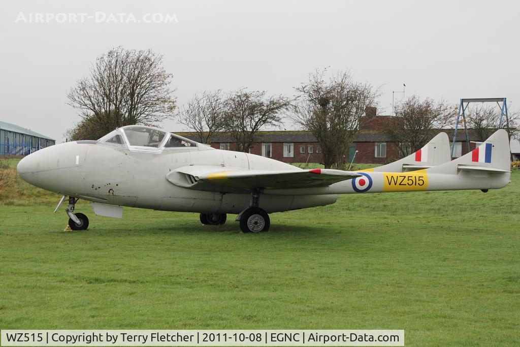 WZ515, 1953 De Havilland DH-115 Vampire T.11 C/N 15102, 1953 De Havilland DH-115 Vampire T.11, c/n: 15102 at Carlisle