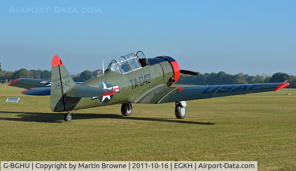 G-BGHU, 1944 North American T-6G Texan C/N 182-729, SHOT AT HEADCORN