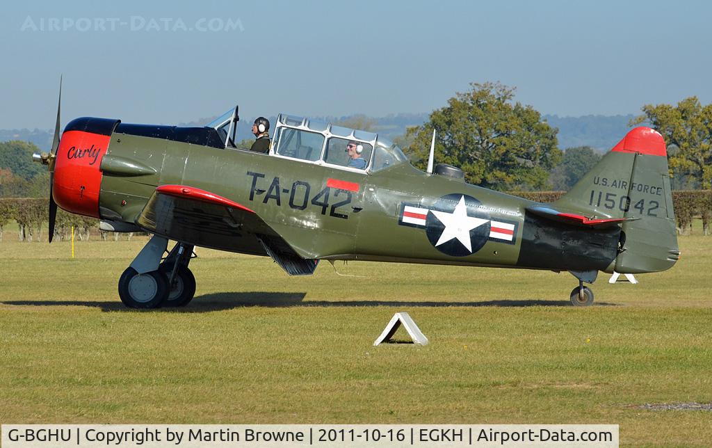 G-BGHU, 1944 North American T-6G Texan C/N 182-729, SHOT AT HEADCORN