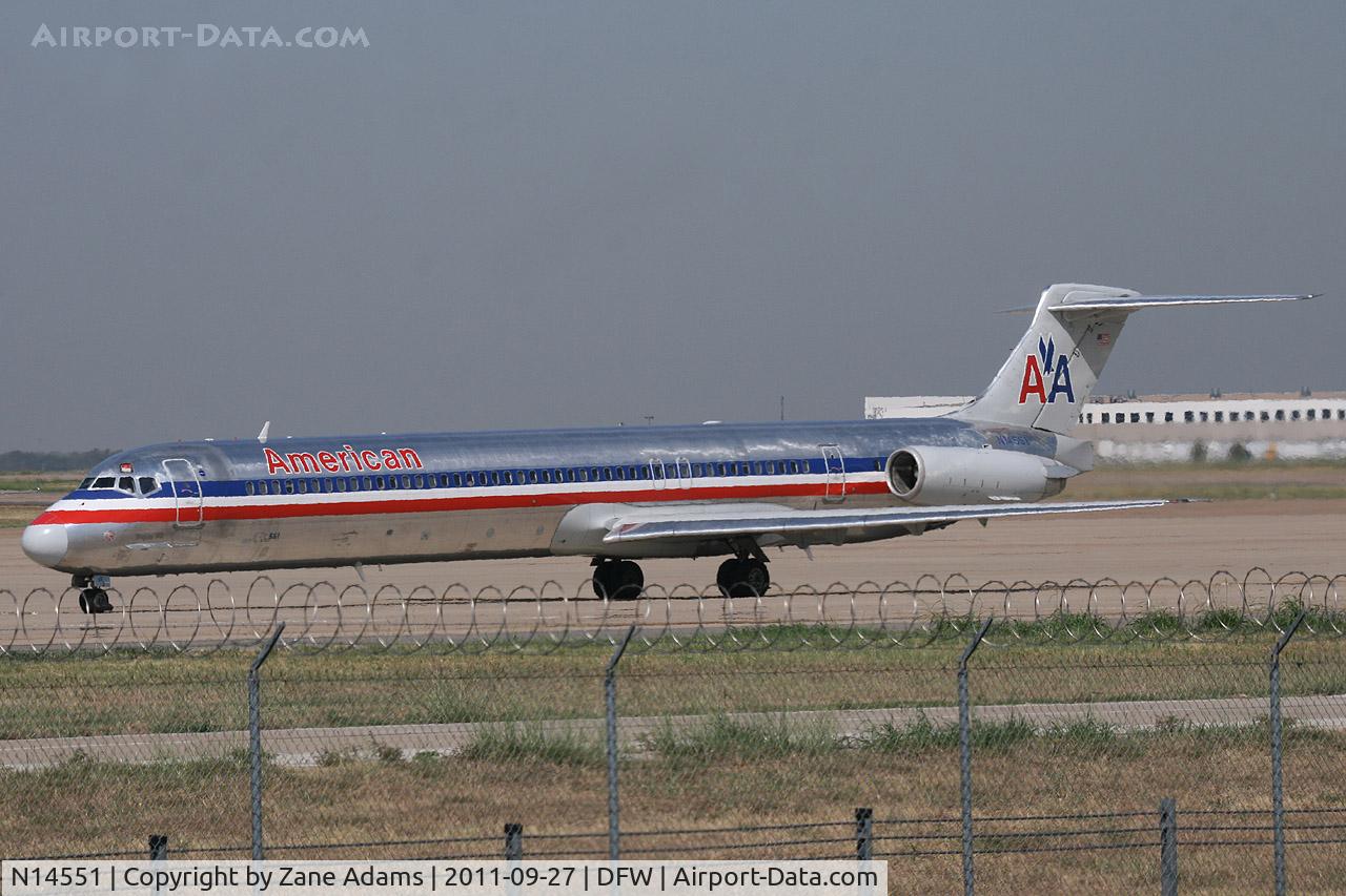 N14551, 1991 McDonnell Douglas MD-82 (DC-9-82) C/N 53033, At American Airlines at DFW Airport.