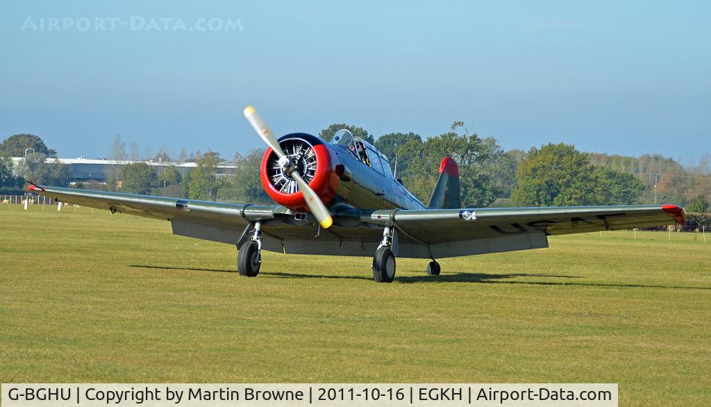 G-BGHU, 1944 North American T-6G Texan C/N 182-729, SHOT AT HEADCORN