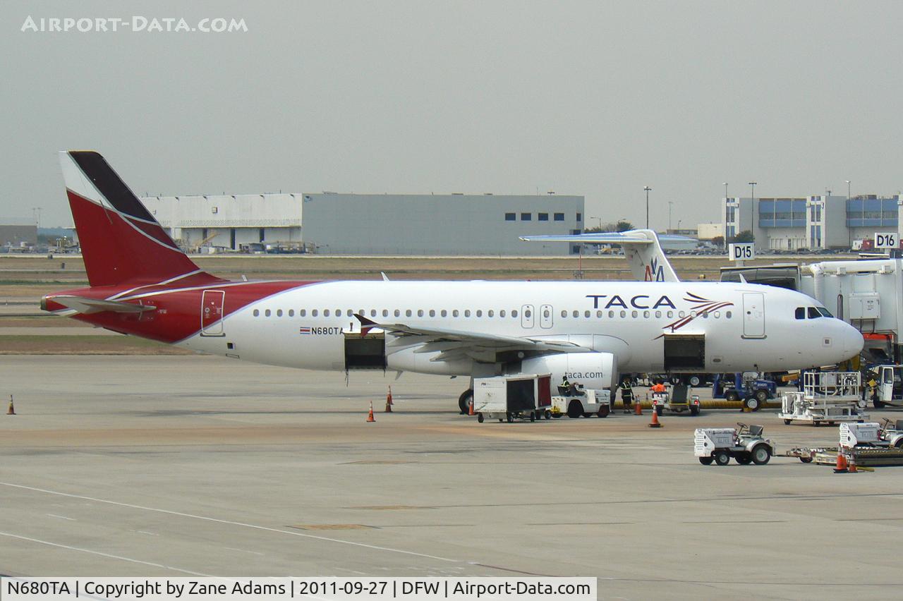 N680TA, 2008 Airbus A320-233 C/N 3538, TACA Airlines at DFW Airport.