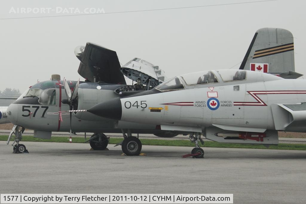 1577, De Havilland Canada CS2F-2 Tracker C/N DHC76, Grumann CS2F-2 Tracker c/n G-103 outside Canadian Warplane Heritage Museum