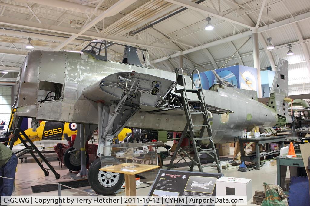 C-GCWG, Grumman TBM-3E Avenger C/N 4355, Grumman TBM-3E Avenger, c/n: 4355 on restoration at Canadian Warplane Heritage Museum