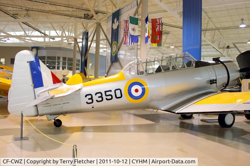 CF-CWZ, 1939 North American NA-64 Yale C/N 64-2206, 1939 North American NA-64 Yale, c/n: 64-2206 at Canadian Warbird Heritage Museum