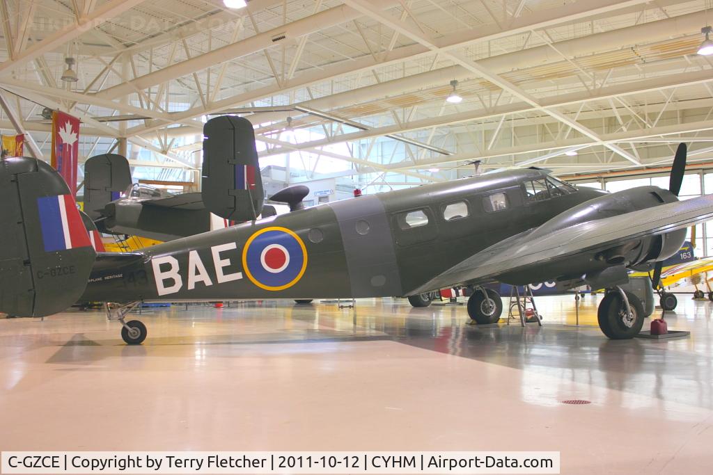 C-GZCE, 1946 Beech D18S C/N A-156, 1946 Beech D18S, c/n: A-156 at Canadian Warplane Heritage Museum