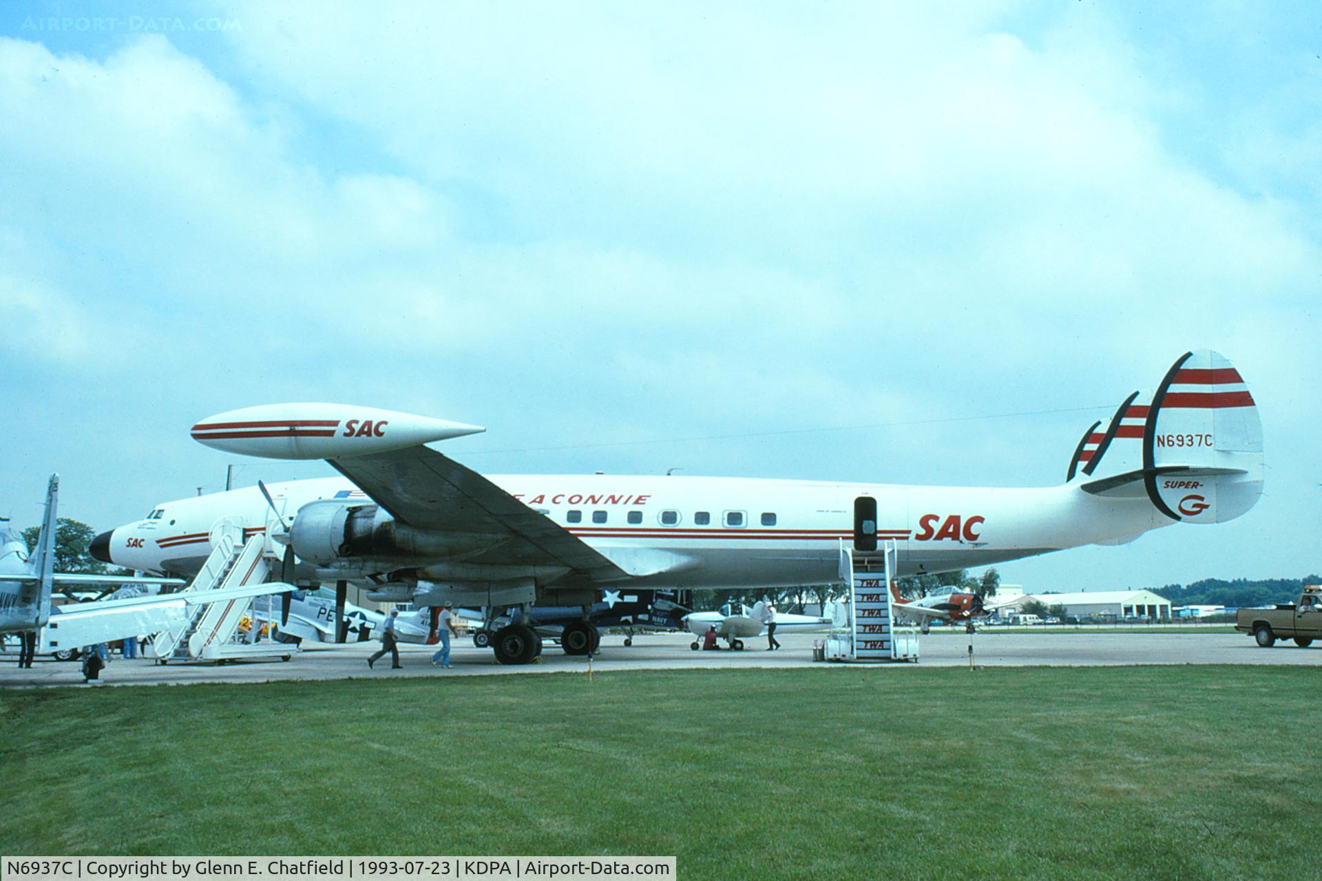 N6937C, 1957 Lockheed L-1049H-82 Super Constellation C/N 4830, Parked on the ramp for the air show