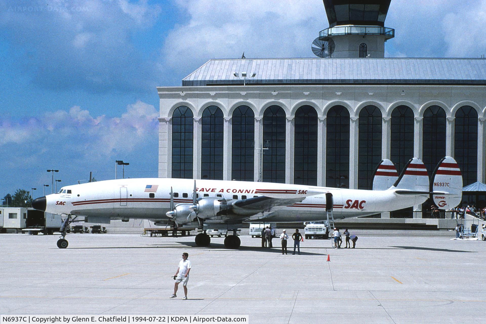 N6937C, 1957 Lockheed L-1049H-82 Super Constellation C/N 4830, Parked on the ramp for the air show