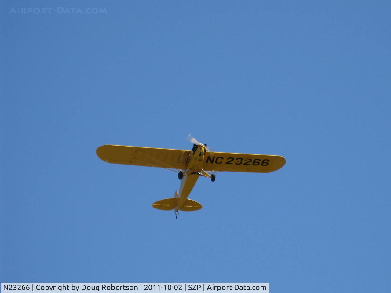 N23266, 1939 Piper J3C-65 Cub Cub C/N 3113, 1939 Piper J3C-65 CUB, Continental A&C65 65 Hp, takeoff climb Rwy 22