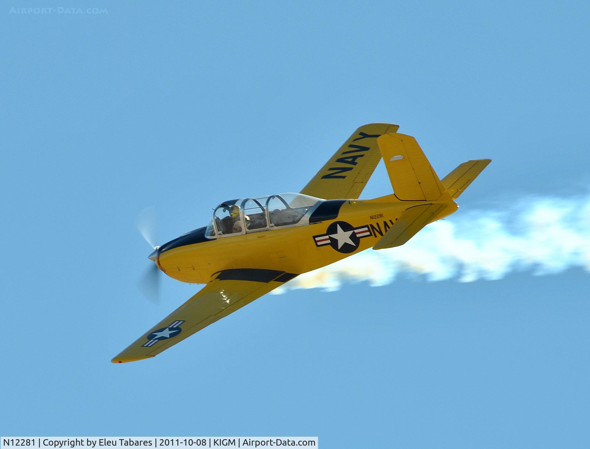 N12281, 1955 Beech T-34A (A45) Mentor Mentor C/N G-293, Taken during 2011 Kingman Air Show in Kingman, Arizona.