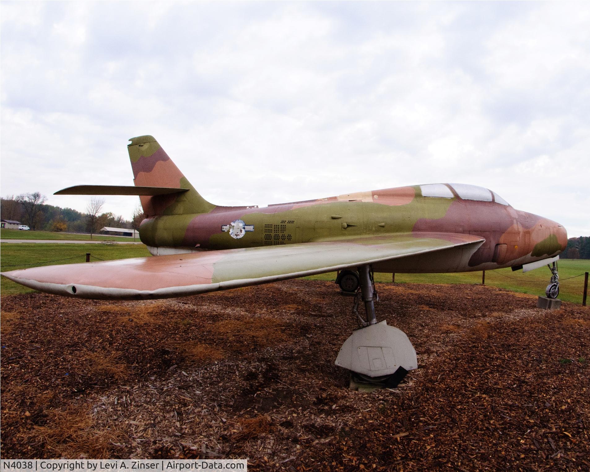N4038, 1951 Republic F-84F Thunderstreak C/N 51-9444, Shot at 6.5mm