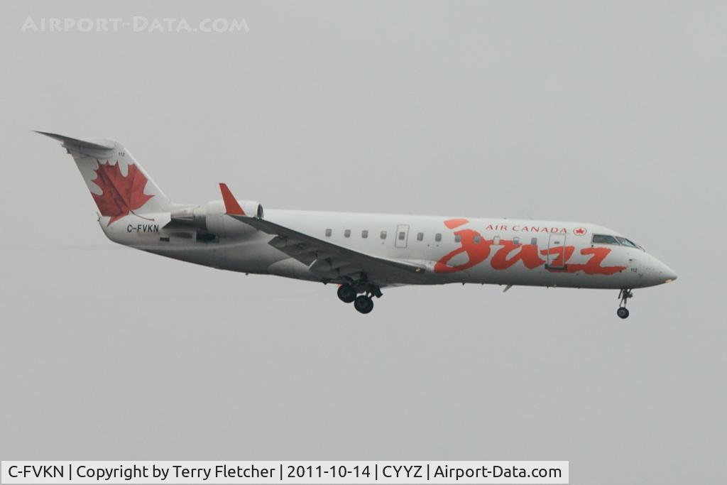 C-FVKN, 1995 Canadair CRJ-100ER (CL-600-2B19) C/N 7078, Jazz 1995 Canadair CL-600-2B19, c/n: 7078