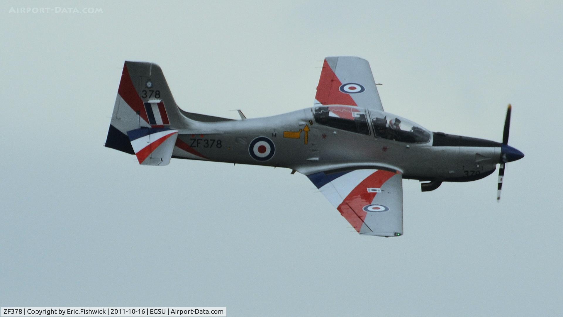 ZF378, 1992 Short S-312 Tucano T1 C/N S121/T92, ZF378 - an excellent display at Duxford Autumn Air Show, October, 2011 
