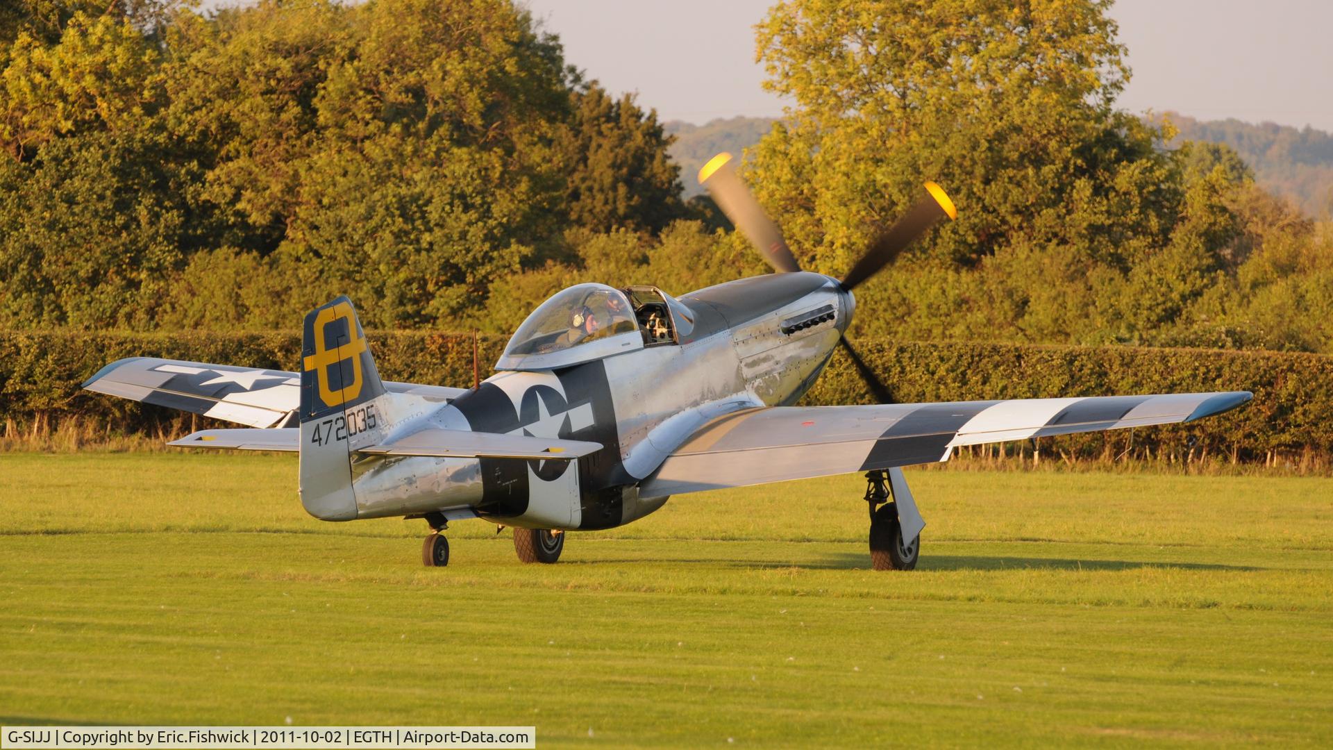 G-SIJJ, 1944 North American P-51D Mustang C/N 122-31894 (44-72035), 2. G-SIJJ at Shuttleworth Autumn Air Display, October, 2011