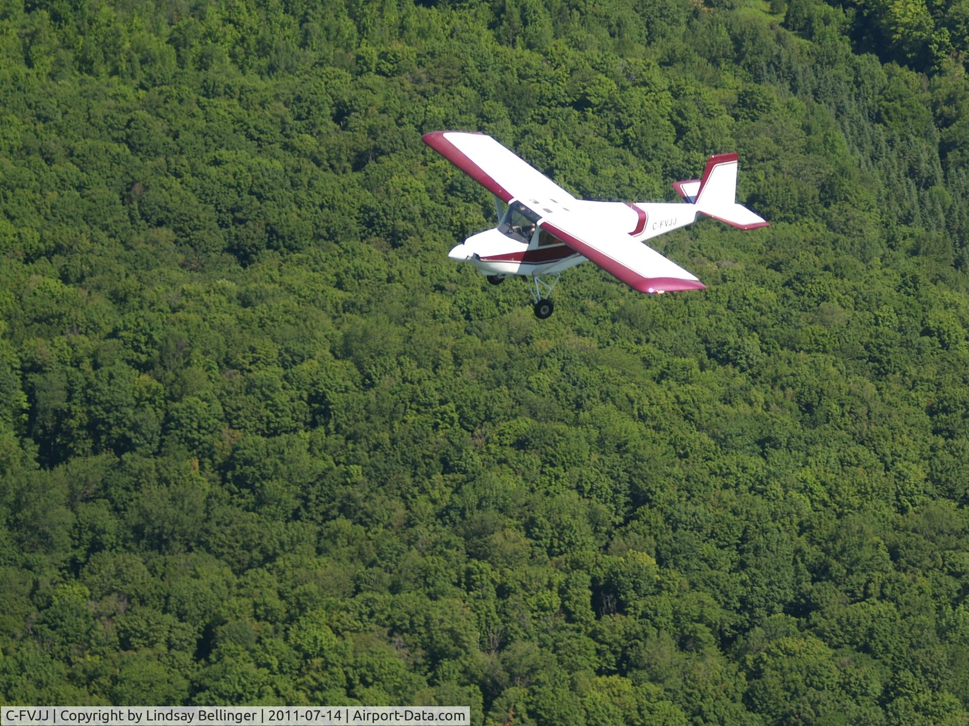C-FVJJ, 1998 Murphy Rebel C/N 302R, C-FVJJ over Hockley Valley, July 2011