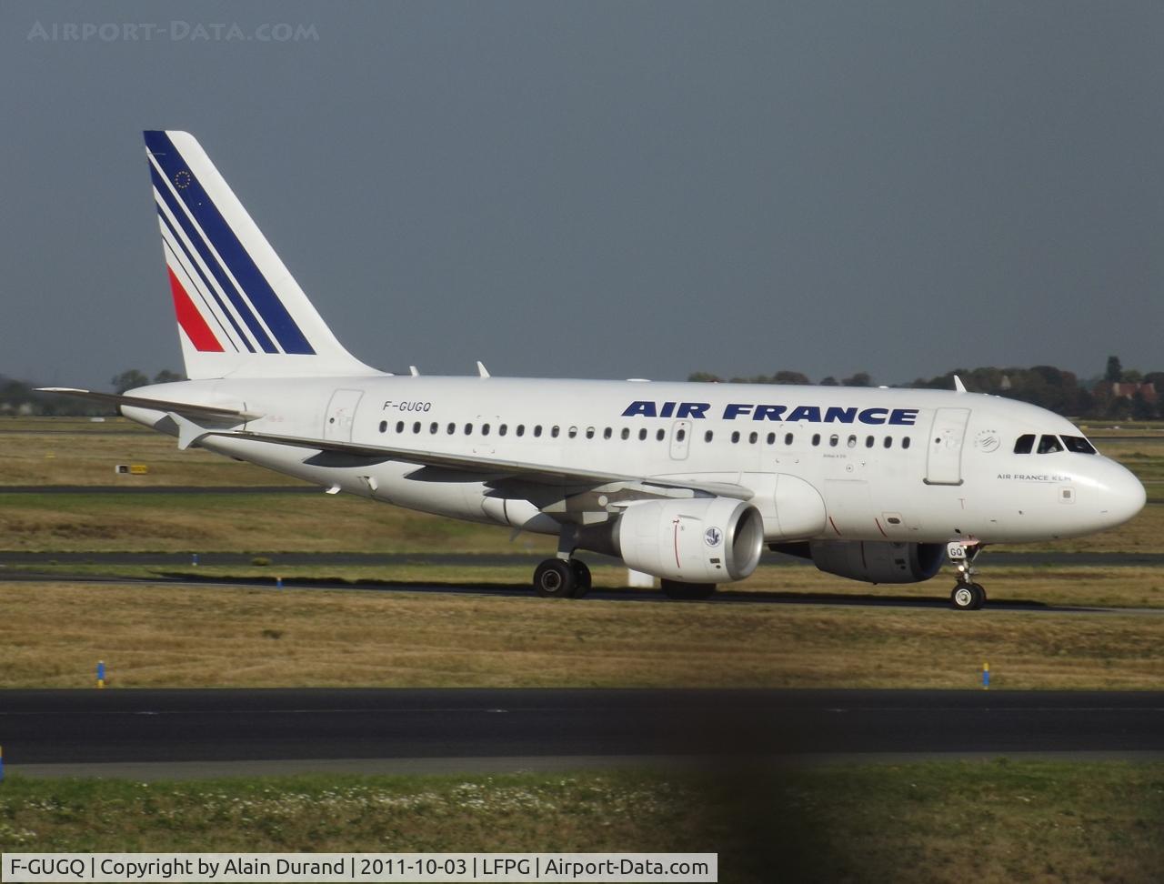 F-GUGQ, 2006 Airbus A318-111 C/N 2972, Landed on runway 27R next to stablemate F-GKXY