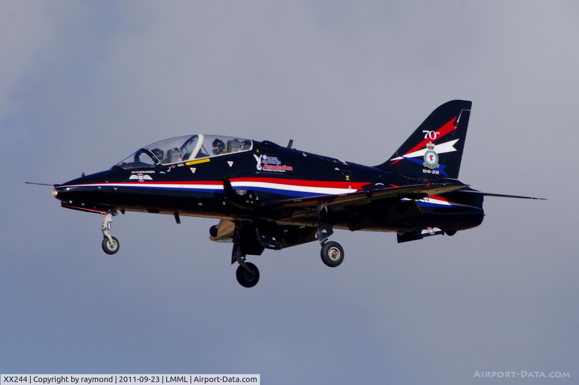 XX244, 1978 Hawker Siddeley Hawk T.1 C/N 080/312080, Hawk XX244 74Sqd RAF