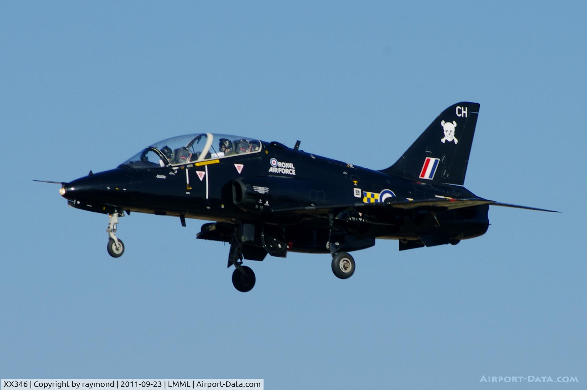 XX346, 1981 Hawker Siddeley Hawk T.1A C/N 195/312170, Hawk XX346/CH 100Sqd RAF