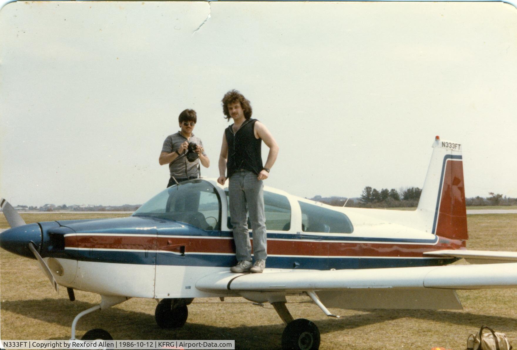 N333FT, 1975 Grumman American AA-5B Tiger C/N AA5B-0111, I rented this AA5B out of KFRG Republic airport back in '85 or '86 when this picture was taken.