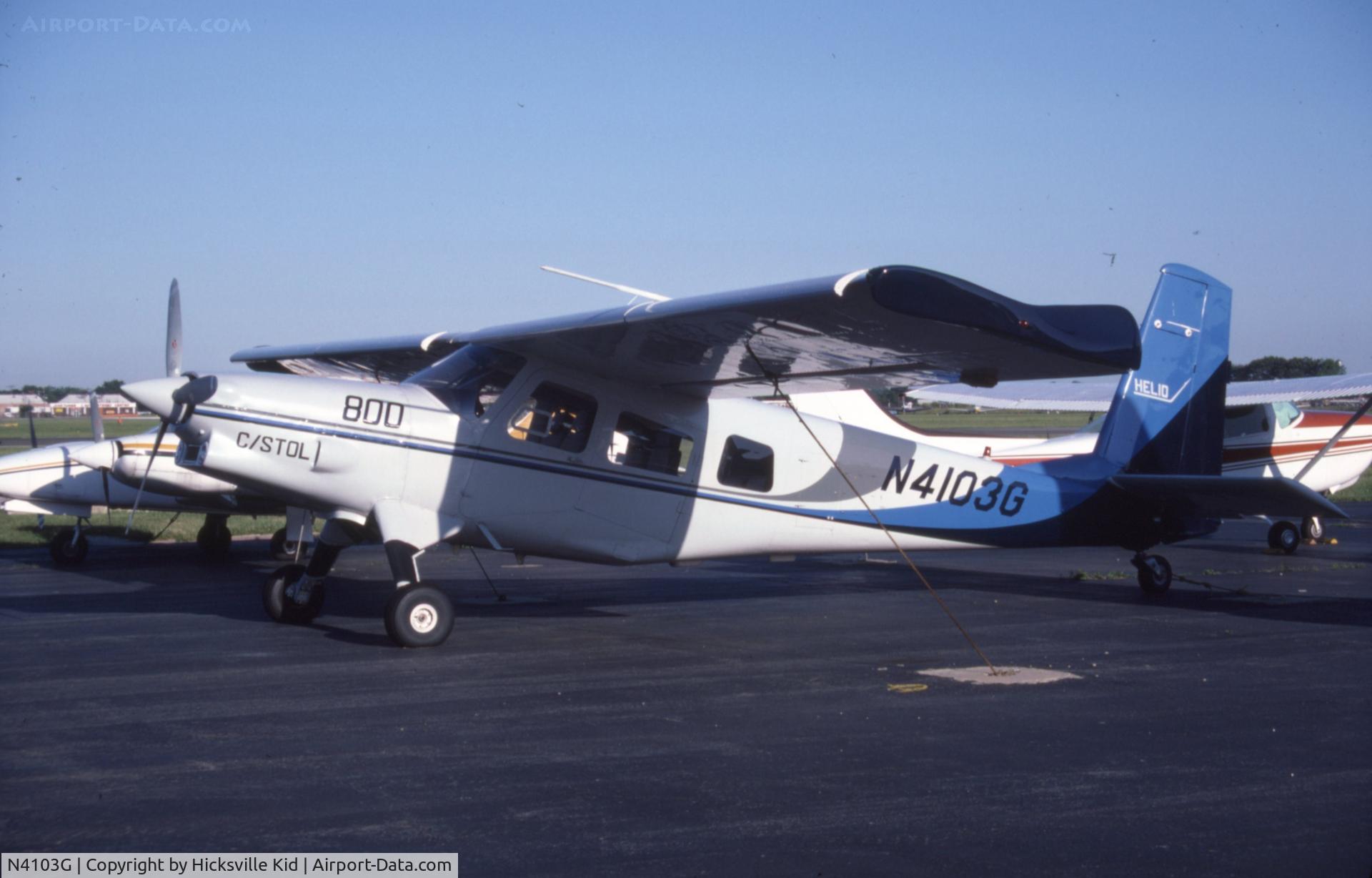 N4103G, 1984 Helio H-800 Courier C/N H-16, Photographed Jun 1987.