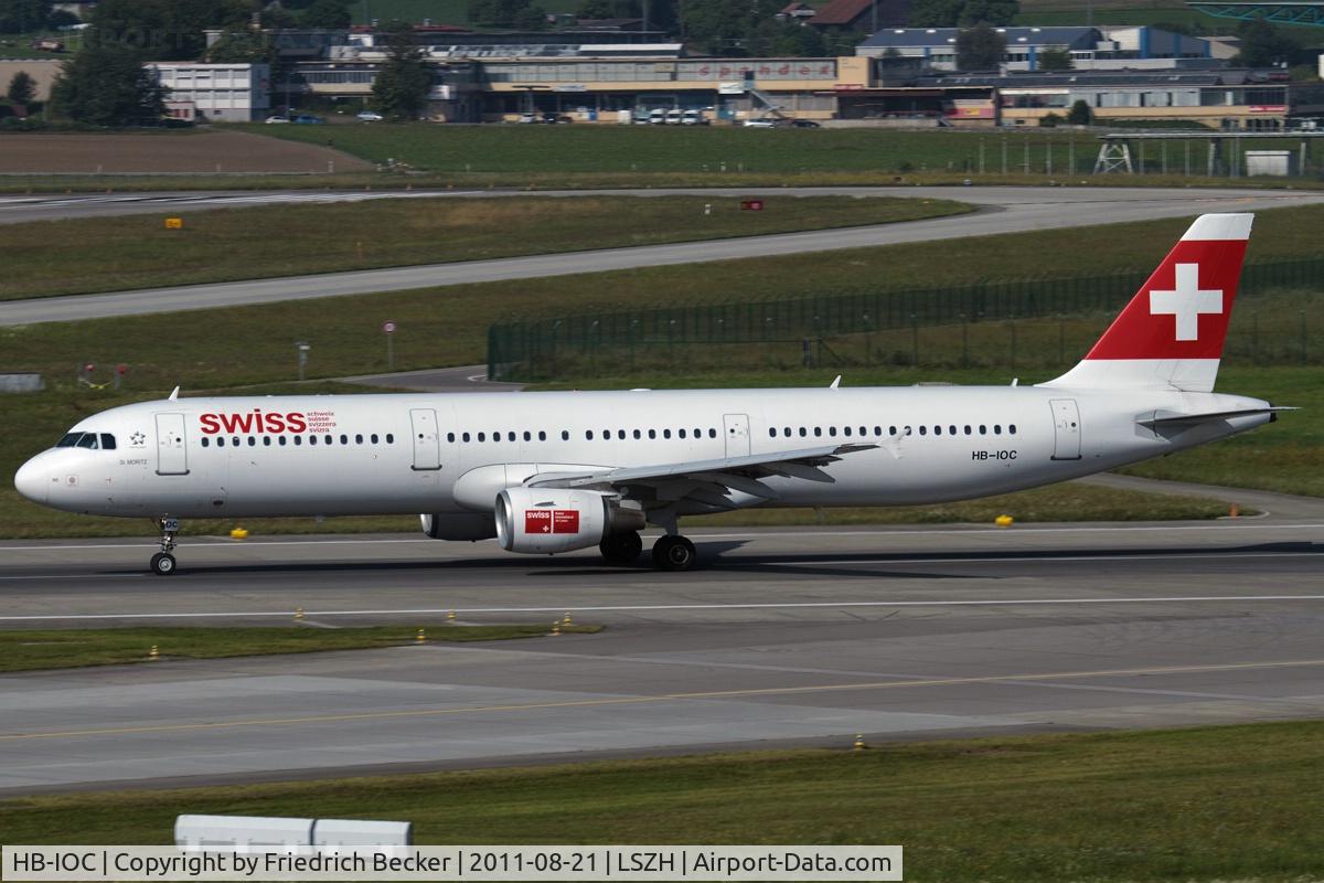 HB-IOC, 1995 Airbus A321-111 C/N 520, departure via RW16