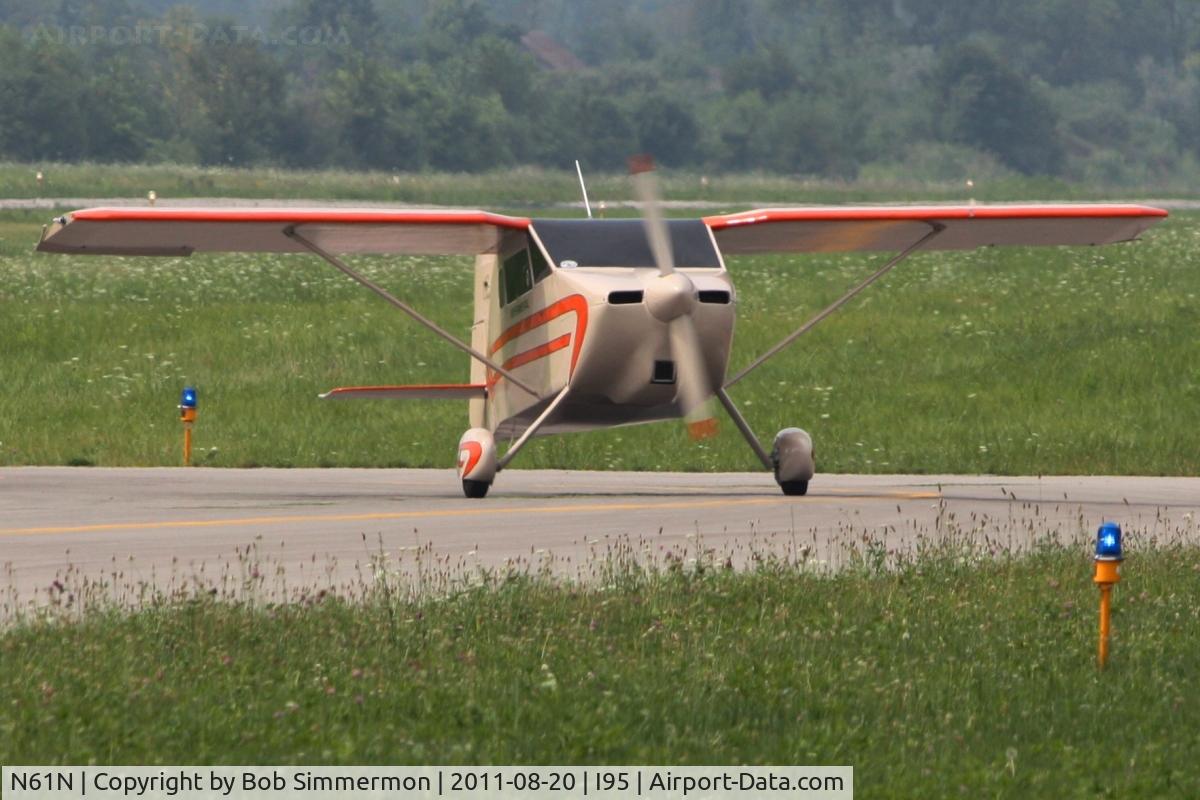 N61N, 1961 White COUGAR C/N RW-1, Taxi testing on the ramp in Kenton, Ohio