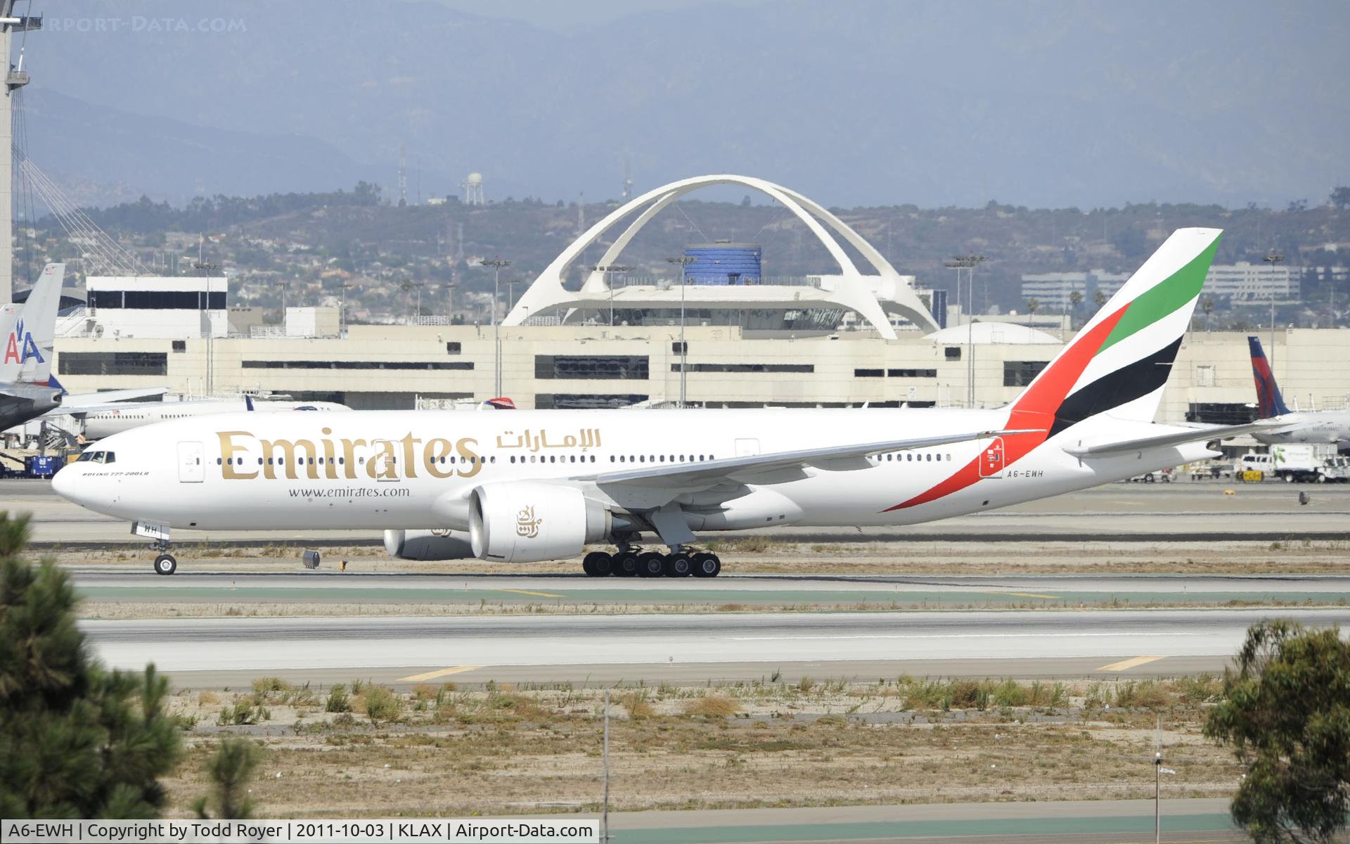 A6-EWH, 2008 Boeing 777-21H/LR C/N 35587, Arriving at LAX