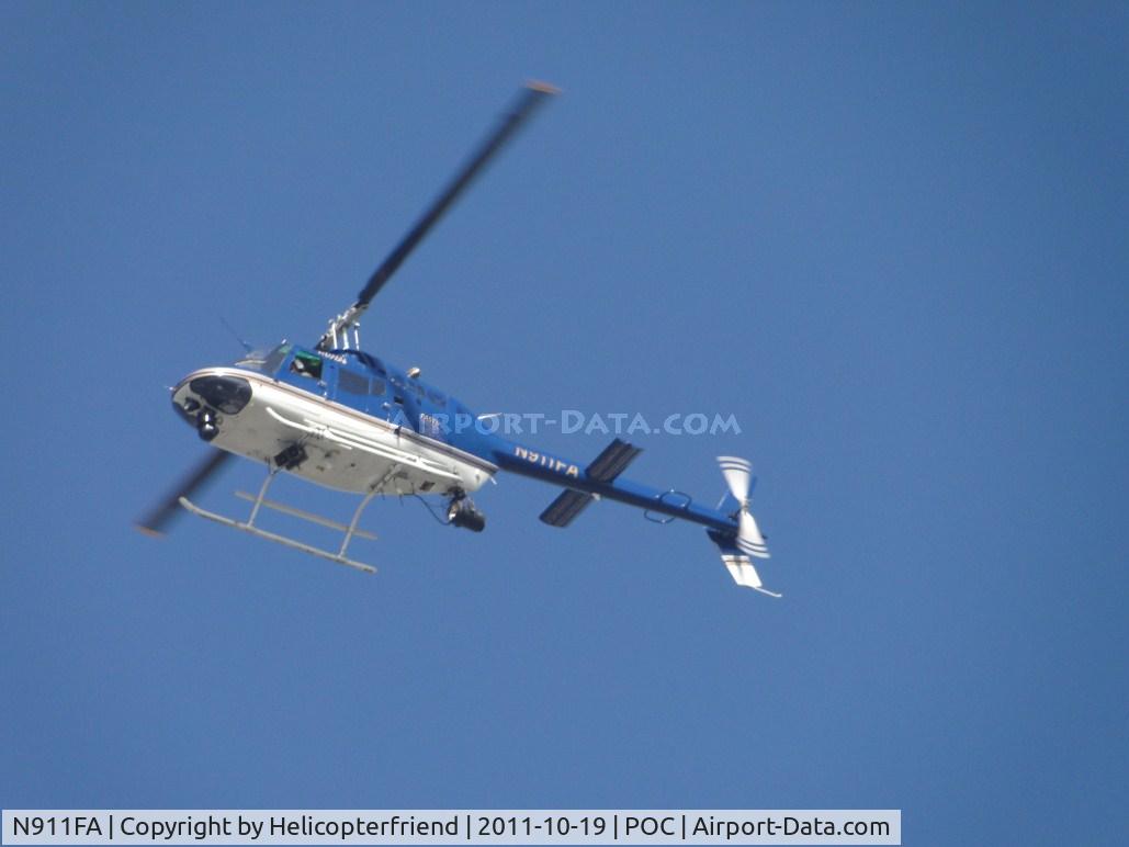 N911FA, Bell OH-58A Kiowa C/N 70-15152, Pasadena PD (FAST) Foothill Air Support Team making a turn around near Pomona/Claremont area east of Brackett Field