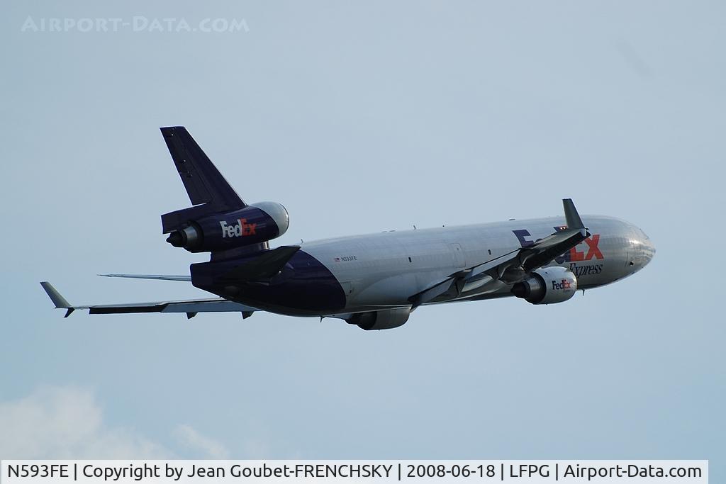 N593FE, 1992 McDonnell Douglas MD-11F C/N 48551, take off