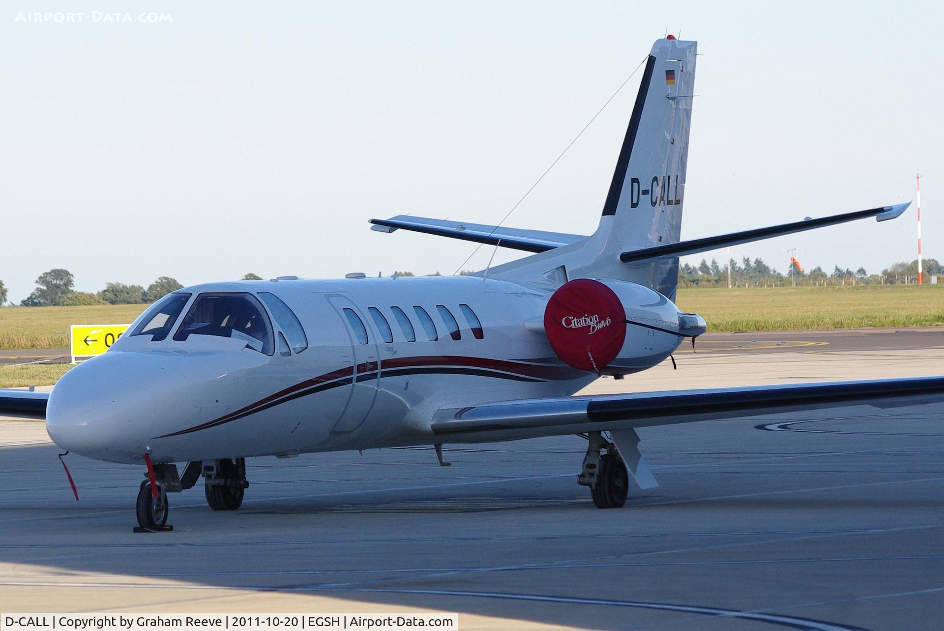 D-CALL, 1998 Cessna 550 Citation Bravo C/N 550-0834, Parked at Norwich.