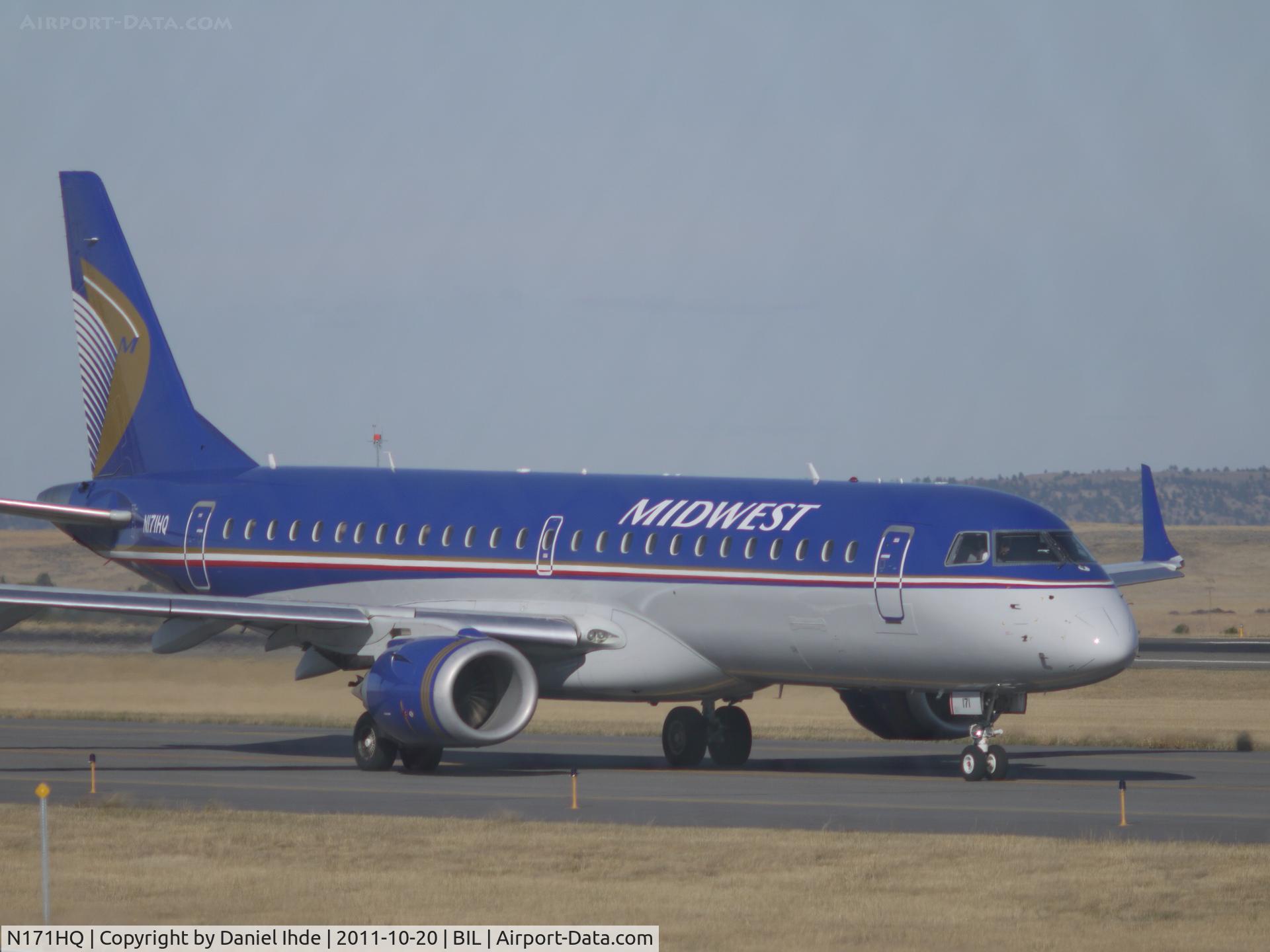 N171HQ, 2008 Embraer 190AR (ERJ-190-100IGW) C/N 19000197, Frontier Embraer EMB-190 @ BIL