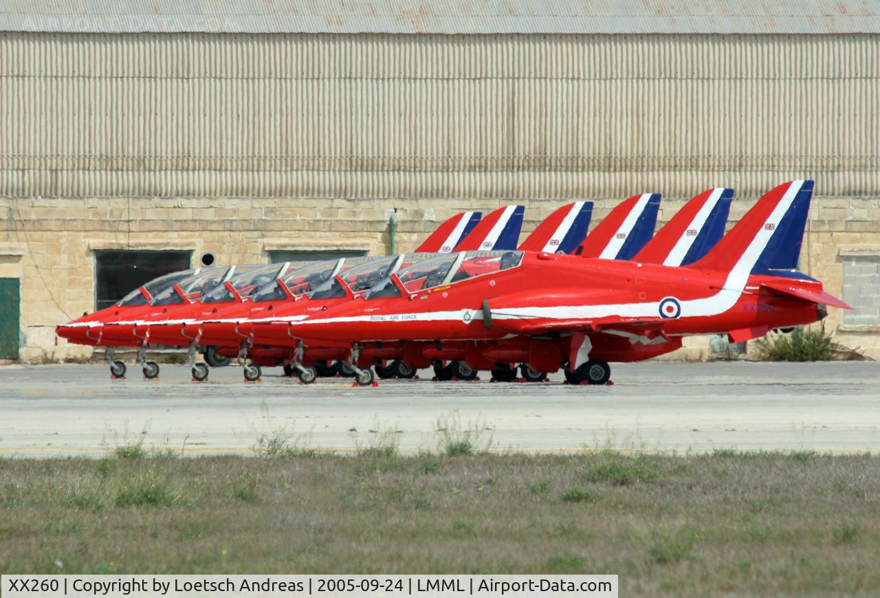 XX260, 1978 Hawker Siddeley Hawk T.1A C/N 096/312096, the Red Arrows